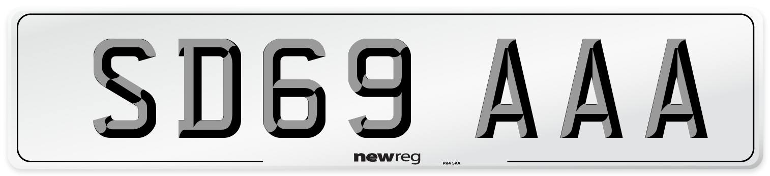 SD69 AAA Number Plate from New Reg
